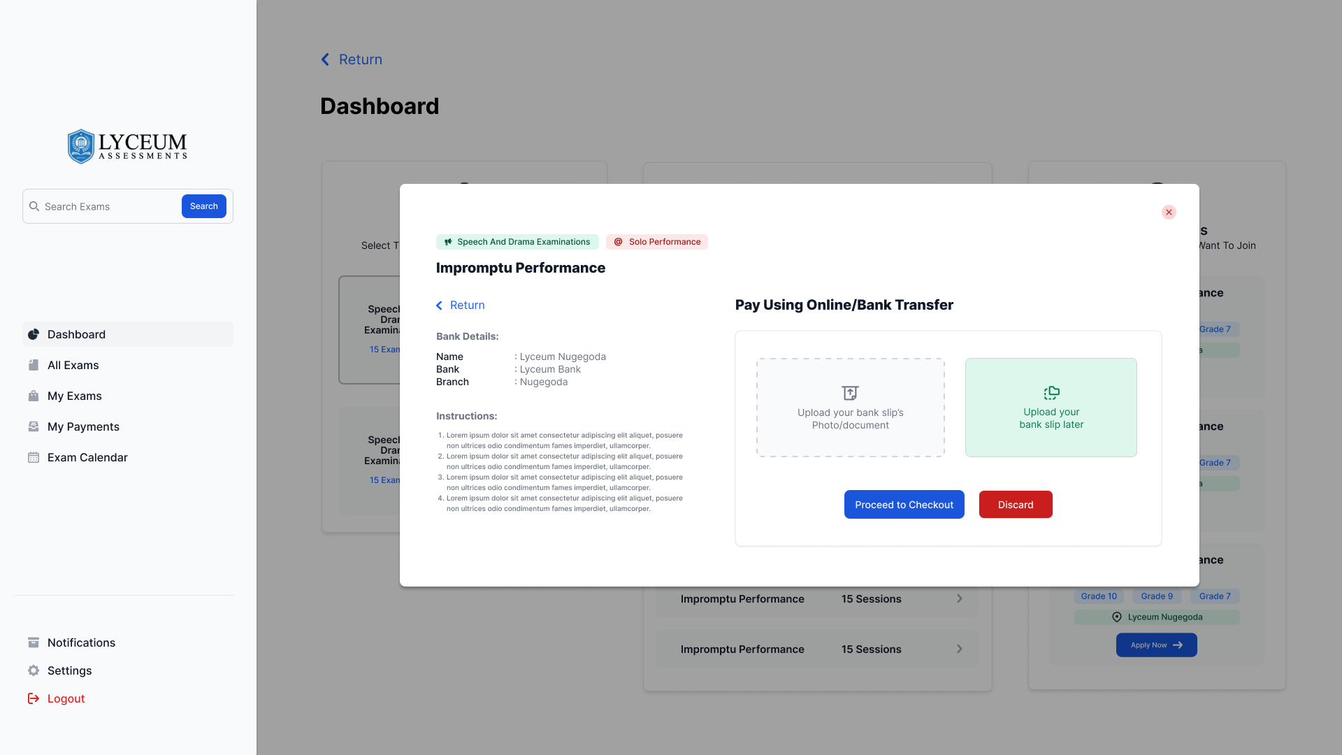 Bank Transfer Payment